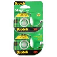 3M Scotch Magic Tape Matte Finish with Dispenser .75 X 600 Inch ea - 2 pk