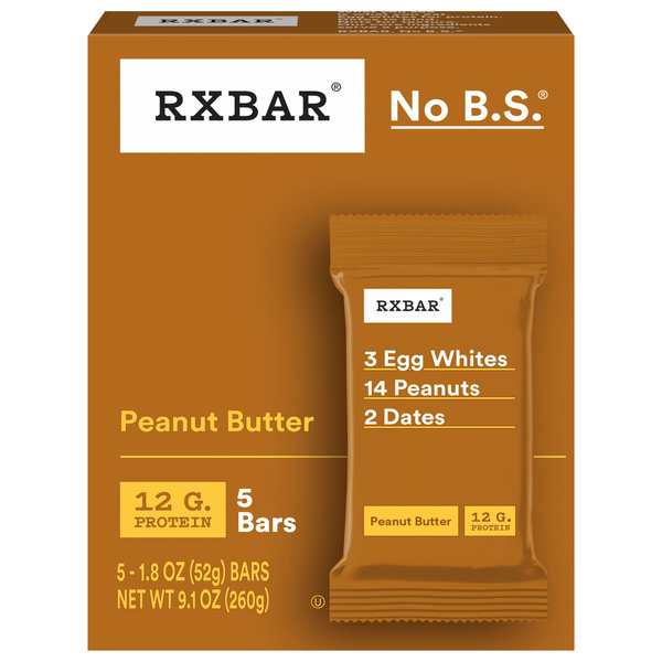 RXBAR Peanut Butter 12g Protein Bars - 5 ct