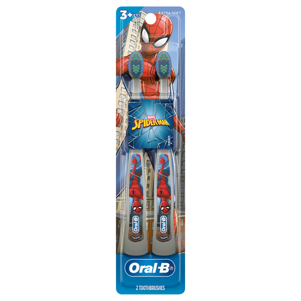 Oral-B Kid's Marvel Spider-Man Extra Soft Toothbrushes