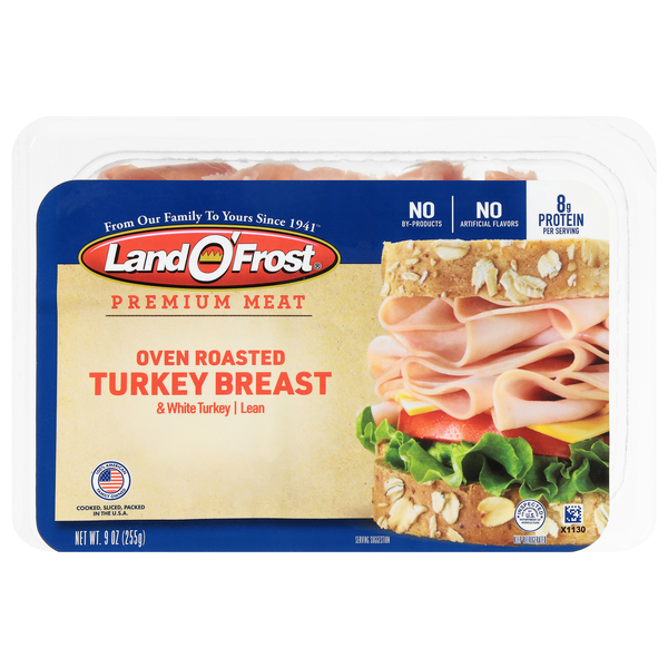 Land O'Frost Premium Meat Oven Roasted Lean Turkey Breast & White Turkey