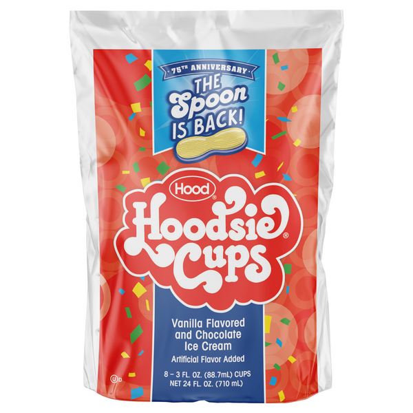 Hood Hoodsie Vanilla & Chocolate Ice Cream Cups - 8 ct