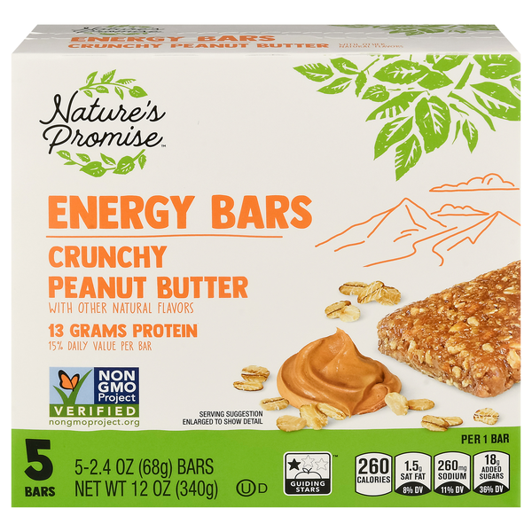 Nature's Promise Crunchy Peanut Butter Energy Bars - 5 ct