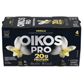 Oikos PRO Vanilla 20g Protein Cultured Milk Yogurt Cup 4 ct