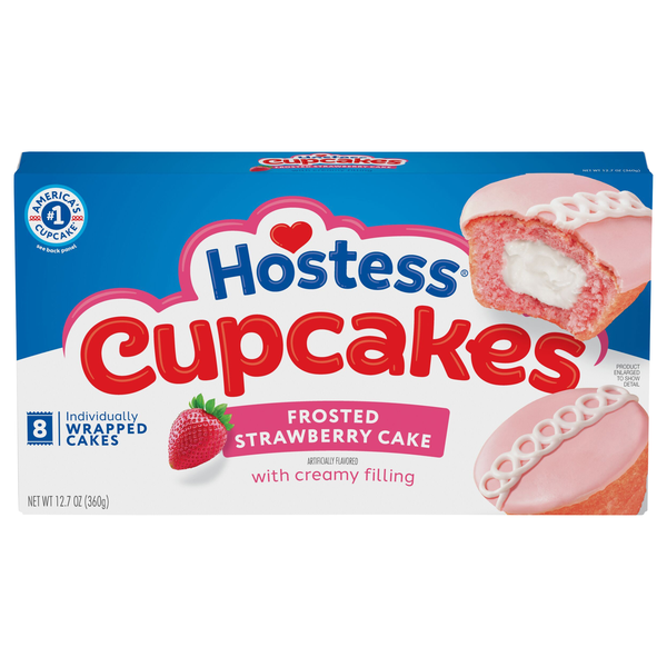 Hostess Strawberry Cupakes - 8 ct