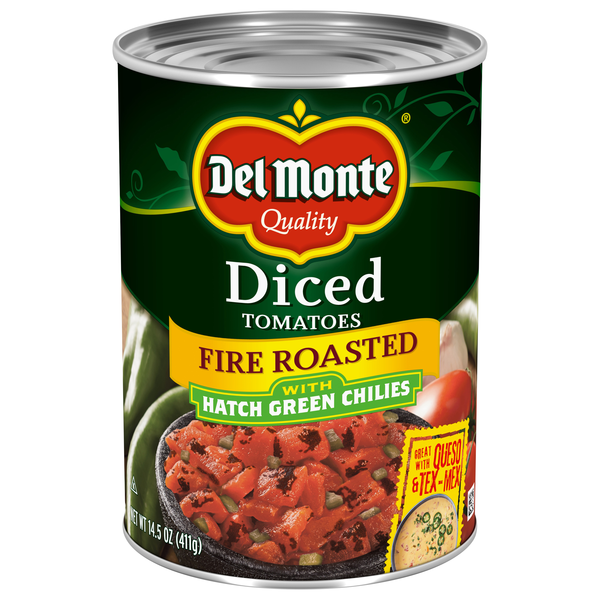 Del Monte Fire Roasted Diced Tomatoes with Hatch Green Chilies