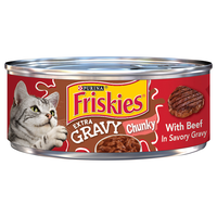 Friskies Extra Gravy Chunky with Beef in Gravy Adult Wet Cat Food