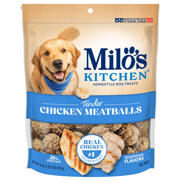 Milo's Kitchen Homestyle Chicken Meatballs Dog Treats