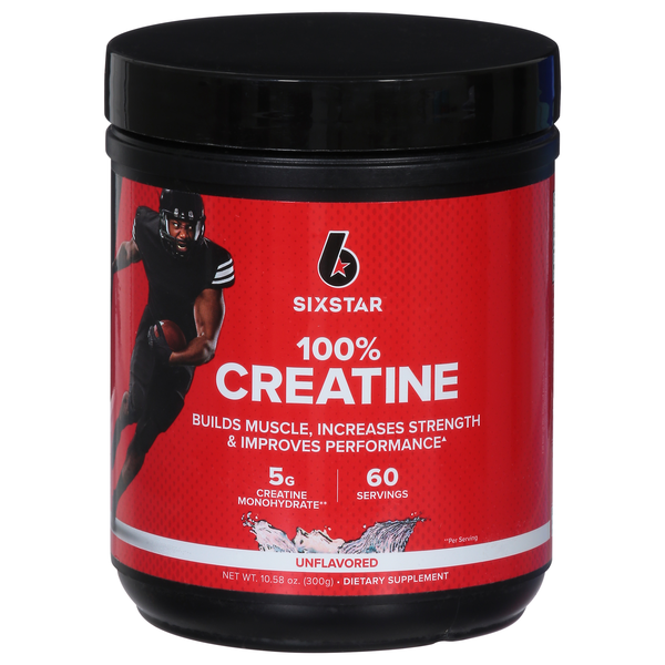 SIXSTAR Unflavored 100% Creatine Dietary Supplement