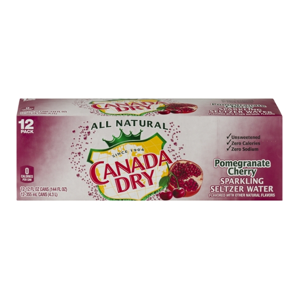 Save on Canada Dry Sparkling Seltzer Water Pomegranate Cherry 12 pk