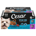 CESAR Steak Mix Filets in Gravy Variety Wet Dog Food - 12 ct