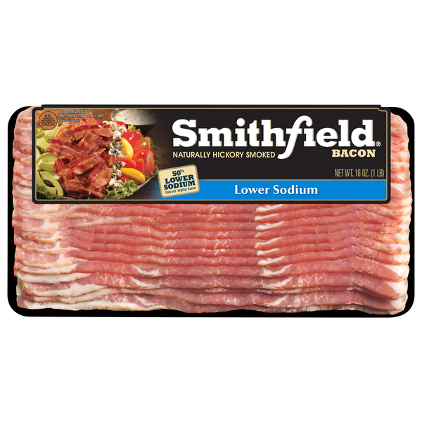 Smithfield Lower Sodium Hickory Smoked Bacon Sliced