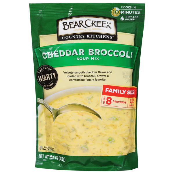 Save on Bear Creek Country Kitchens Cheddar Broccoli Soup Mix Family
