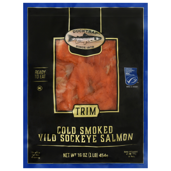 Ducktrap Trim Cold Smoked Wild Sockeye Salmon