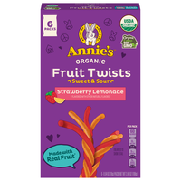 Annie's Organic Sweet & Sour Strawberry Lemonade Fruit Twists - 6