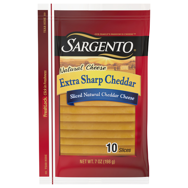 Save on Sargento Cheddar Cheese Extra Sharp Thin Slices 10 ct Order
