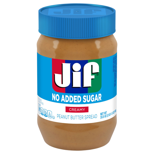 Jif No Added Sugar Creamy Peanut Butter Spread
