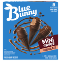 Blue Bunny Mini Swirls Cones Chocolate Frozen Dairy Dessert - 8 ct
