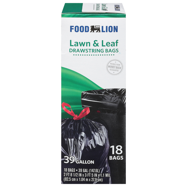 Food Lion Lawn & Leaf 39 Gallon Drawstring Bags