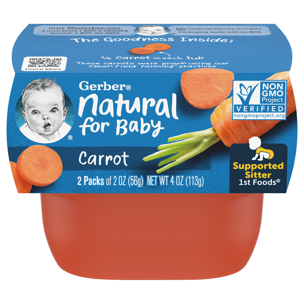Gerber Natural 1st Baby Food Carrot - 2 ct