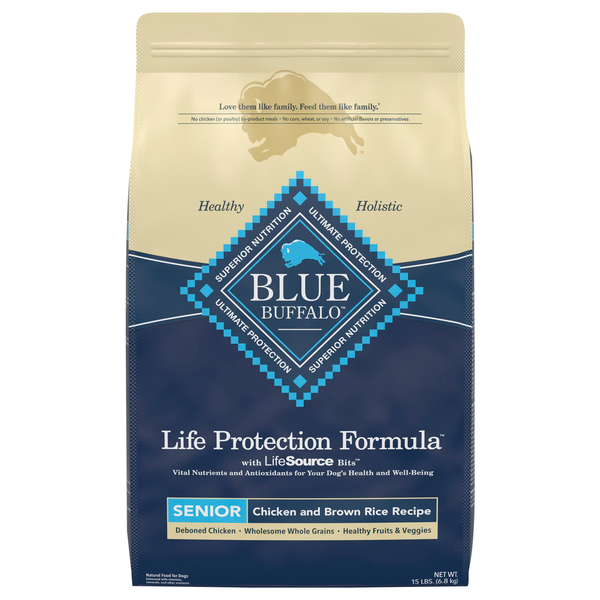 Blue Buffalo Life Protection Senior Chicken & Brown Rice Dry Dog Food