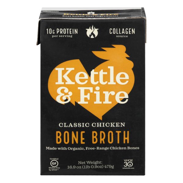 Save on Kettle & Fire Free Range Chicken Bone Broth Classic Gluten Free