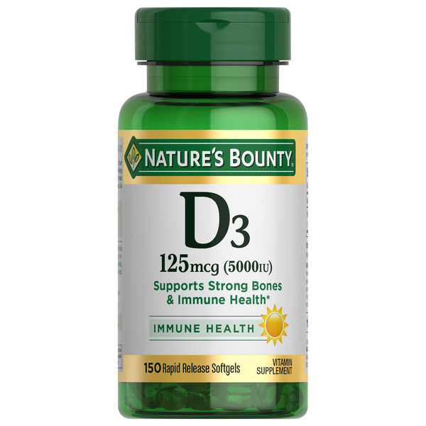 Nature's Bounty Vitamin D3 5000 IU Softgels