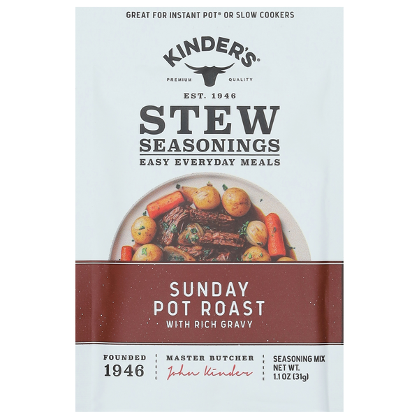 Kinder's Sunday Pot Roast with Rich Gravy Stew Seasoning Mix Packet