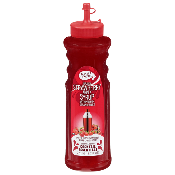 Master of Mixes Cocktail Essentials Infused Syrup Strawberry