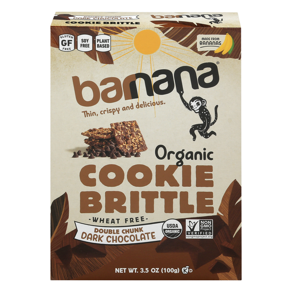 Barnana Cookie Brittle Double Chunk Dark Chocolate Gluten Free Organic