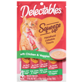 Delectables Squeeze Up Chicken & Veggies Lickable Cat Treat - 4 ct