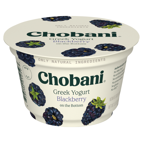 Chobani Non Fat Blackberry on the Bottom Greek Yogurt Cup