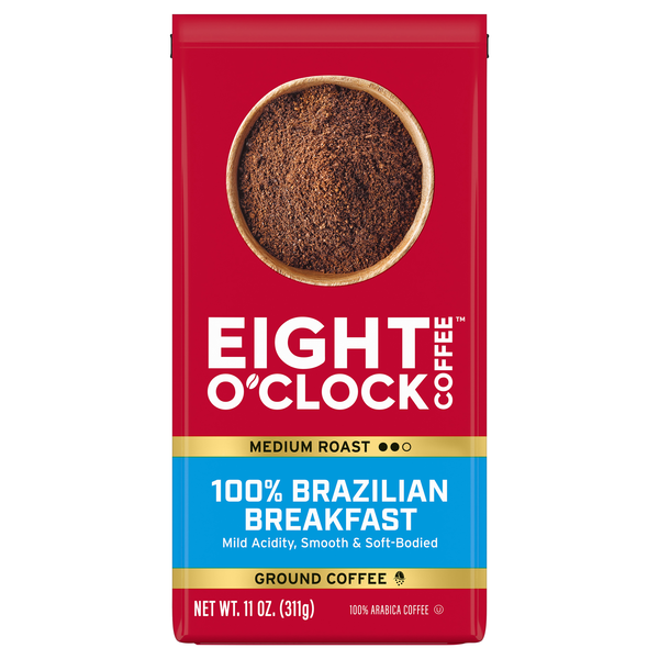 Eight O'Clock 100% Brazilian Breakfast Medium Roast Ground Coffee