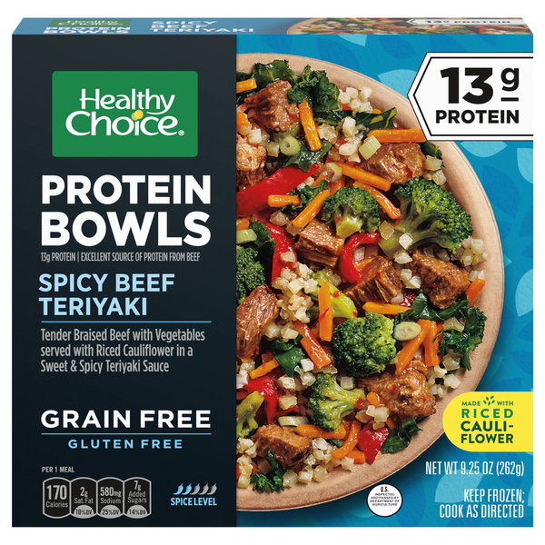 Healthy Choice Protein Bowls Gluten Free Spicy Beef Teriyaki Frozen Meal