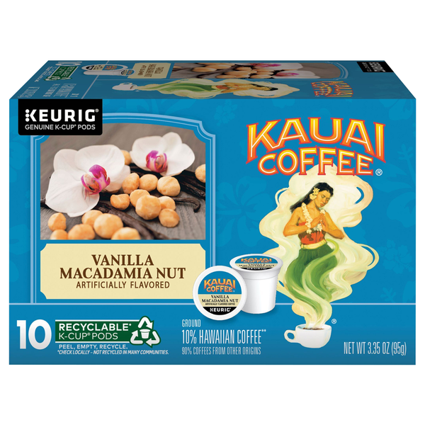 Kauai Coffee Vanilla Macadamia Nut Coffee K-Cup Pods