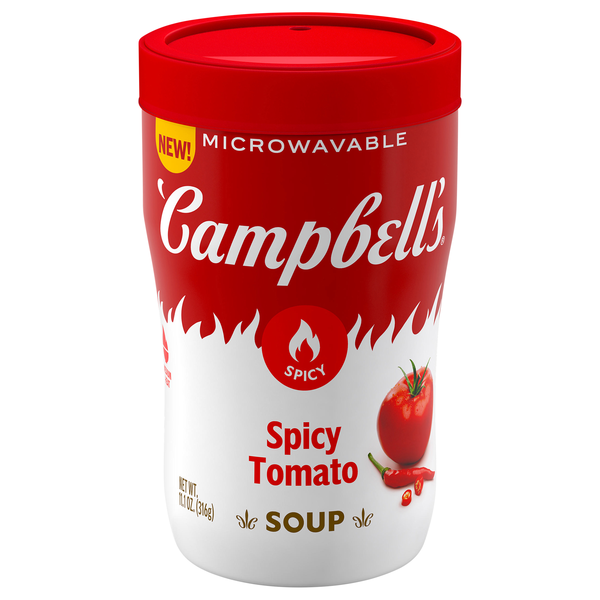 Campbell's Spicy Tomato Sipping Soup Microwavable Cup