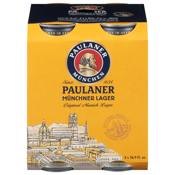 Paulaner Munchner Lager Beer - 4 pk
