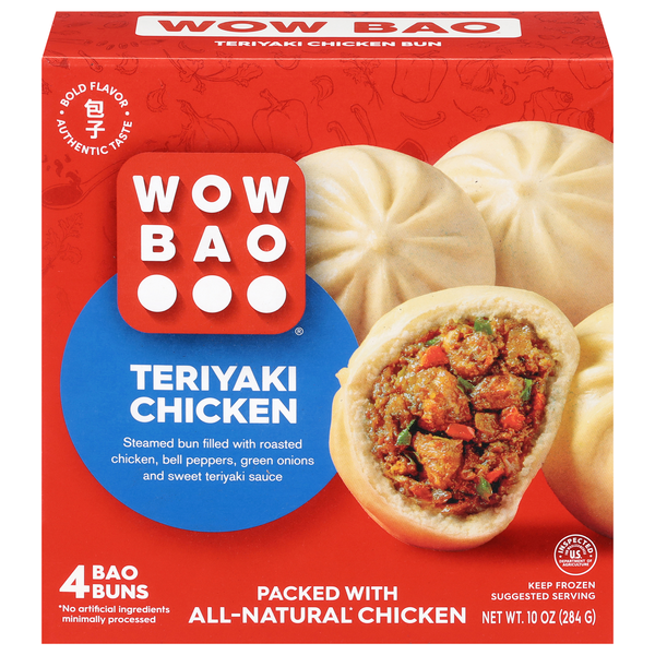 Wow Bao Teriyaki Chicken Bao (Steamed Buns) - 4 ct Frozen