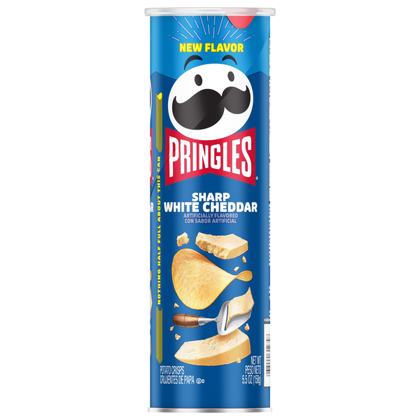 Pringles Sharp White Cheddar Potato Crisps Chips