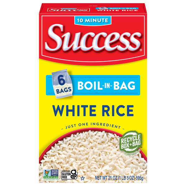 Success Boil-in-Bag Gluten Free White Rice - 6 ct