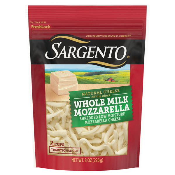 Sargento Off The Block Trad Cut Whole Milk Shredded Mozzarella Cheese