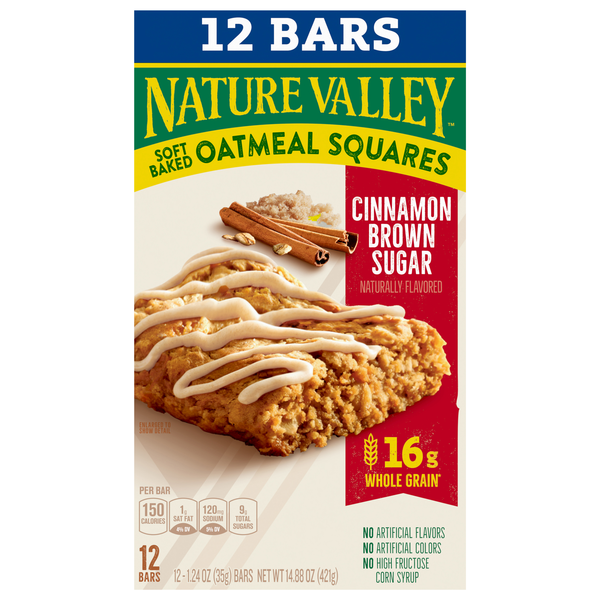Nature Valley Cinnamon Brown Sugar Soft Baked Oatmeal Squares - 12 ct
