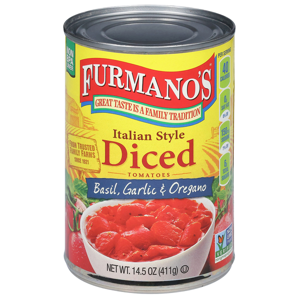 Furmano's Italian Style Diced Tomatoes with Basil Garlic & Oregano
