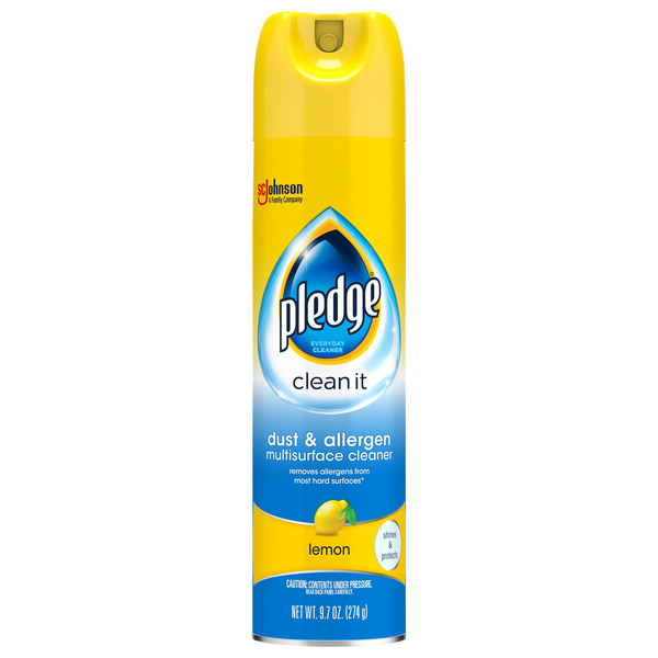 Pledge Clean It Dust & Allergen Lemon Multi-Surface Cleaner Spray