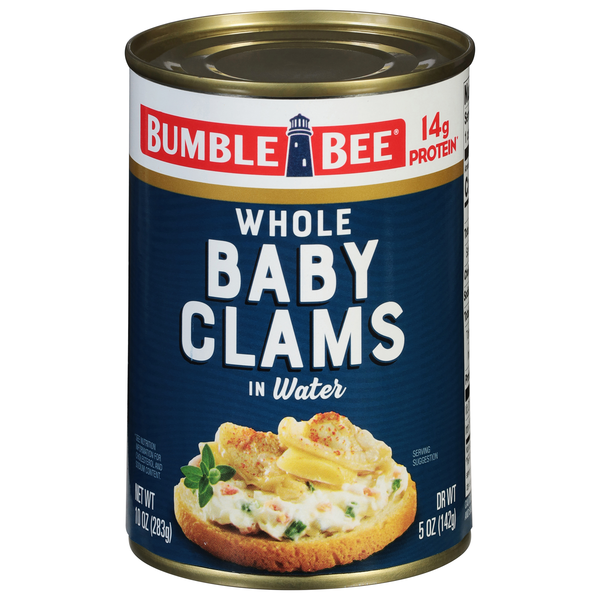 Bumble Bee Whole Baby Clams in Water