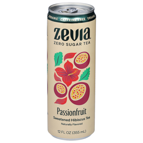 Save on Zevia Organic Zero Sugar Sweetened Passionfruit Hibiscus Iced