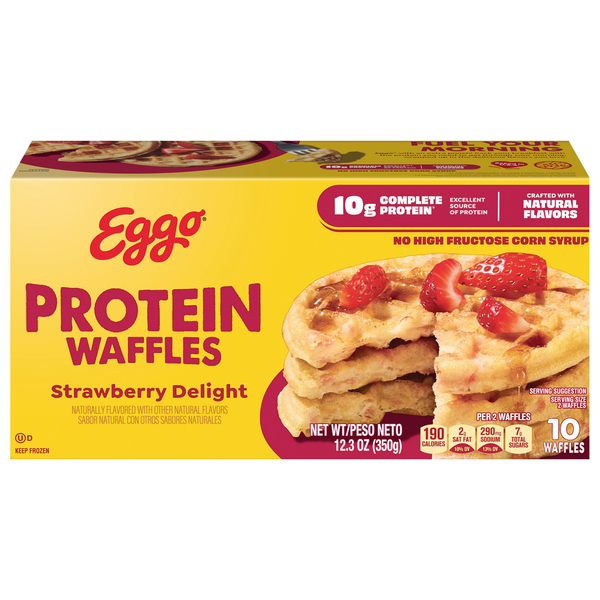 Eggo Fully Loaded Strawberry Delight Protein Waffles - 10 ct
