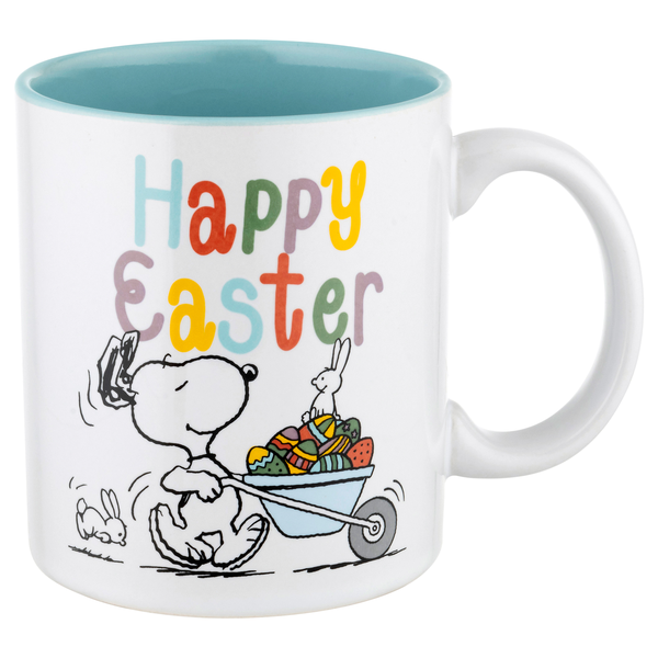 Silver Buffalo 20 oz Ceramic Mug Peanuts Snoopy Happy Easter