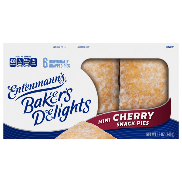 Entenmann's Baker's Delights Mini Cherry Snack Pies - 6 ct