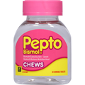 Pepto Bismol Chews Upset Stomach Reliever/Antidiarrheal Chewable Tablets
