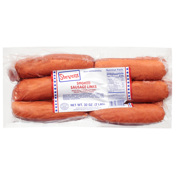 Stevens Smoked Sausage Links - 6 ct
